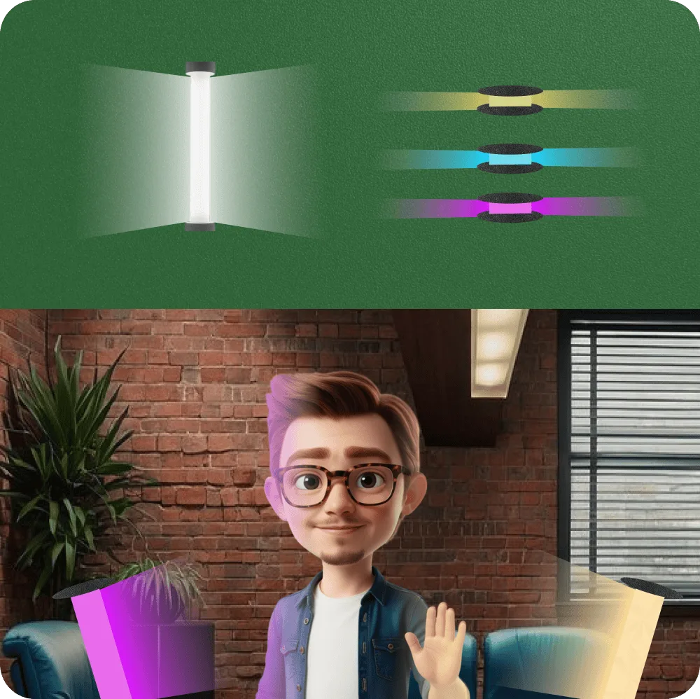 The origami-shaped folding magnetic lights included with GREP