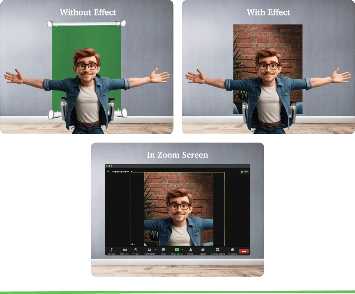 Diagram showing how screen width affects what the camera and software can capture